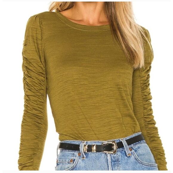 Free People Tops - Free People We the Free Natasha Long Sleeve Tee Olive Green Size Medium NWT